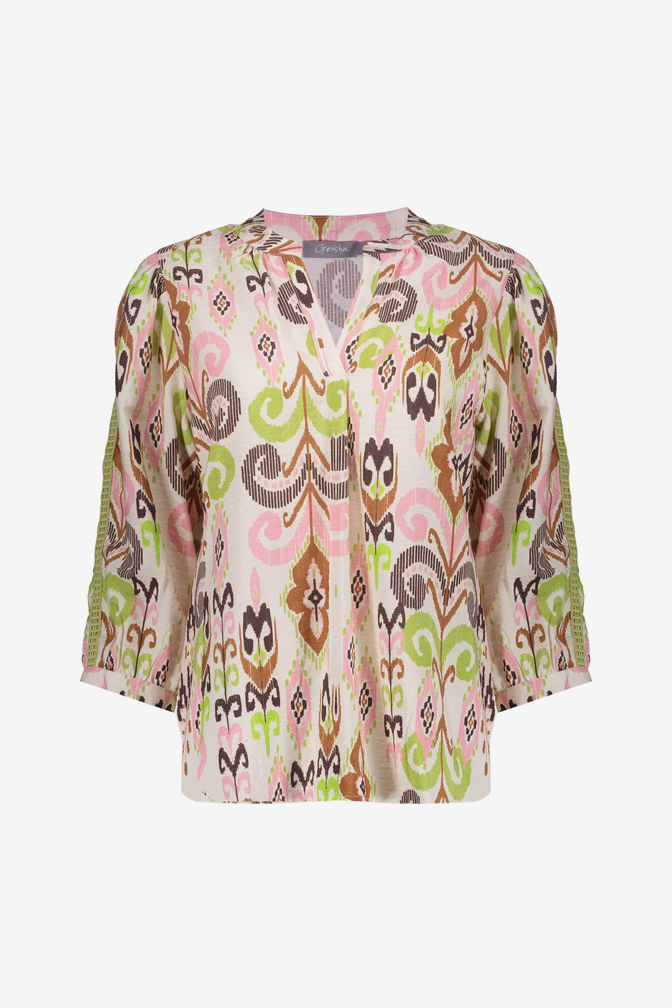 Geisha blouse met sierlijke paisleyprint