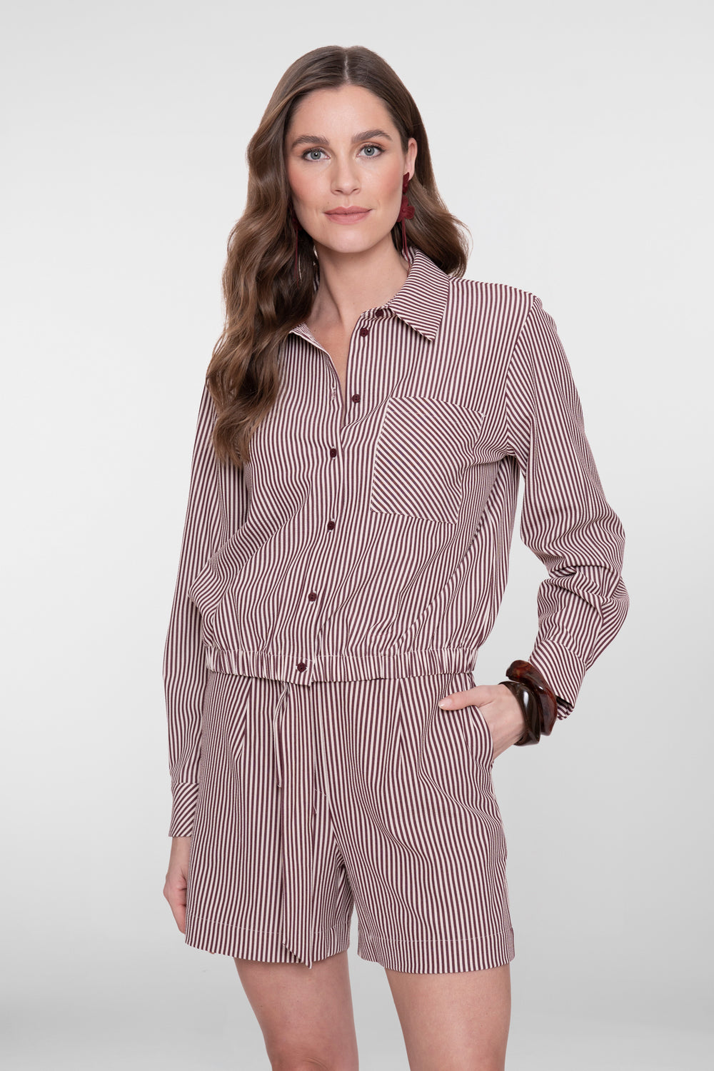 Geisha blouse met streepdessin