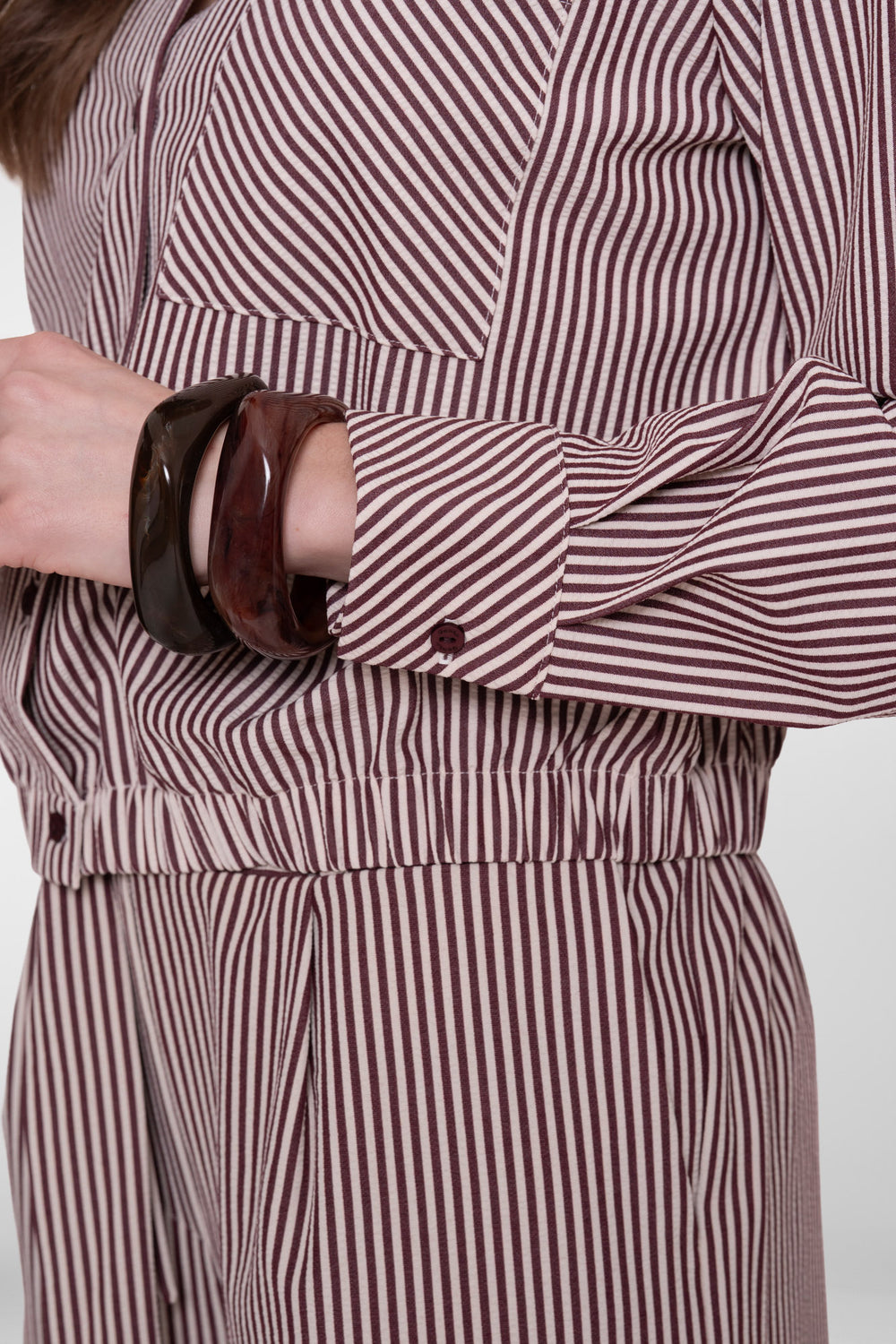 Geisha blouse met streepdessin