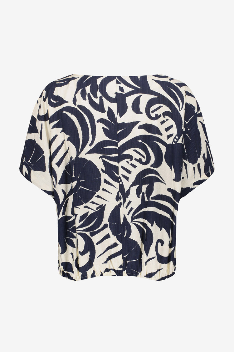 Geisha top met sierlijk bloemdessin