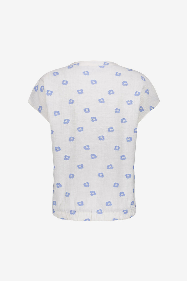 Geisha top met bloemenprint en V-hals