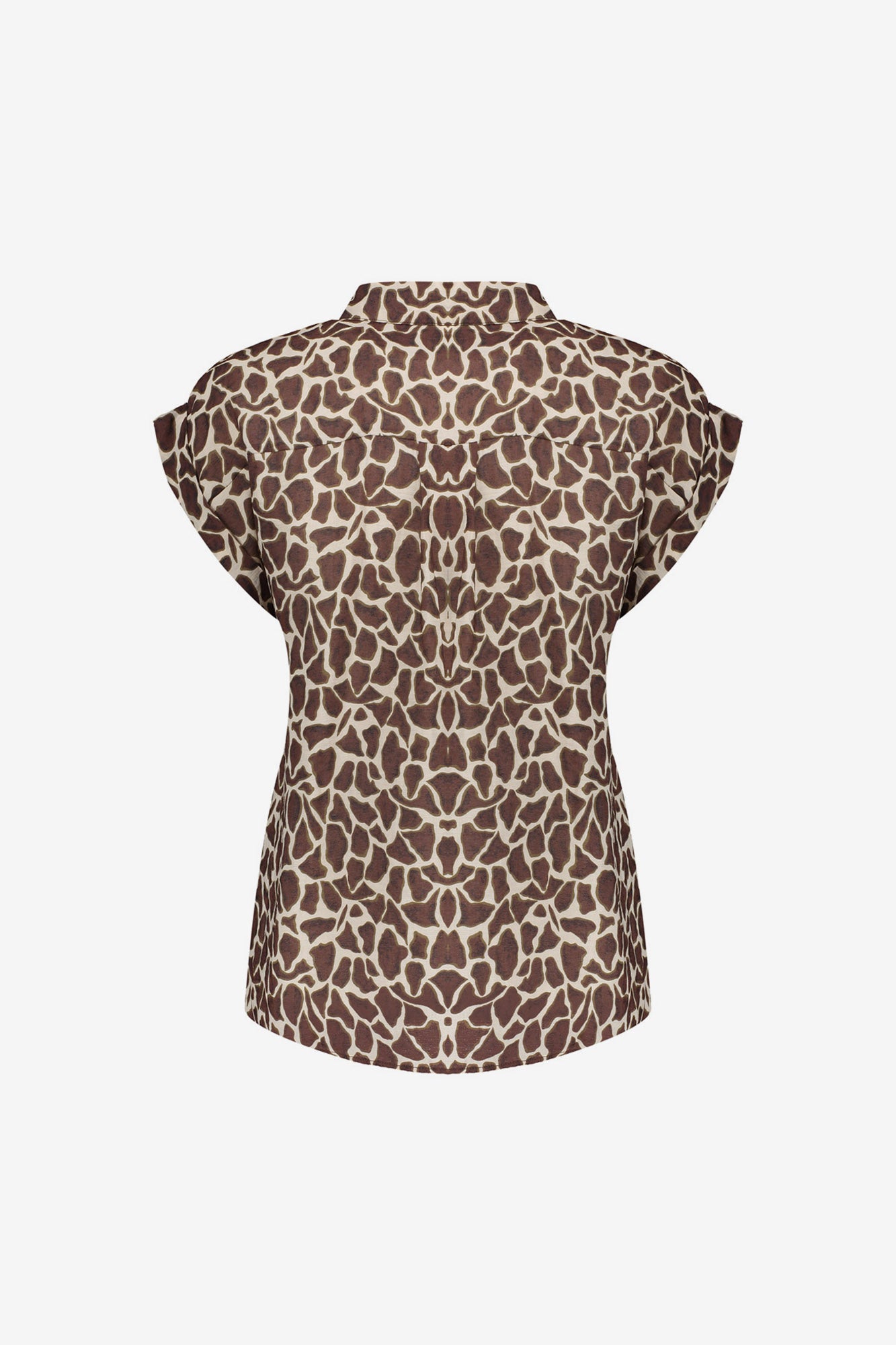 Geisha blouse met giraffe print
