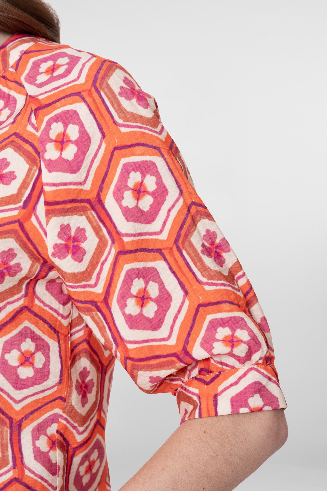 Geisha blouse met flowerprint