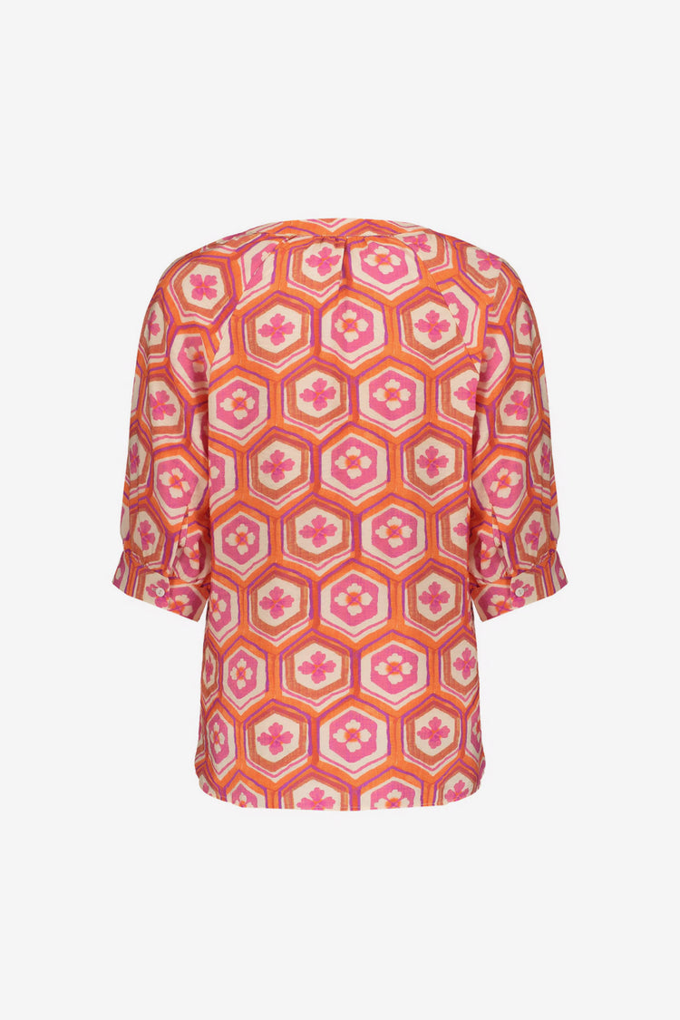 Geisha blouse met flowerprint