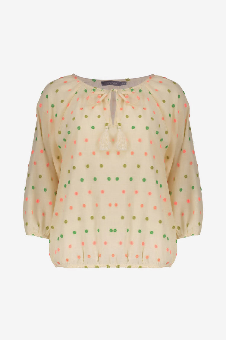 Geisha top met kwastjes