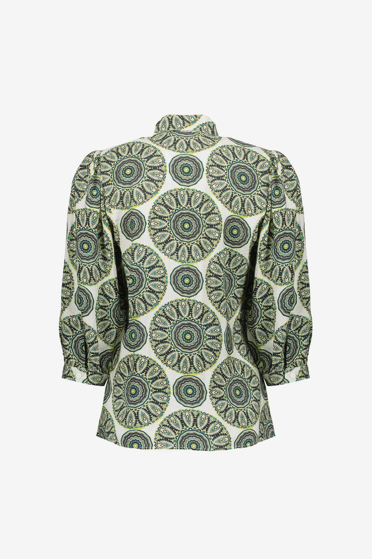 Geisha blouse met sierlijke print