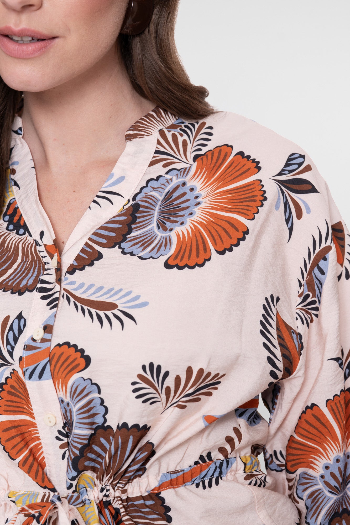 Geisha peplumblouse met strikceintuur