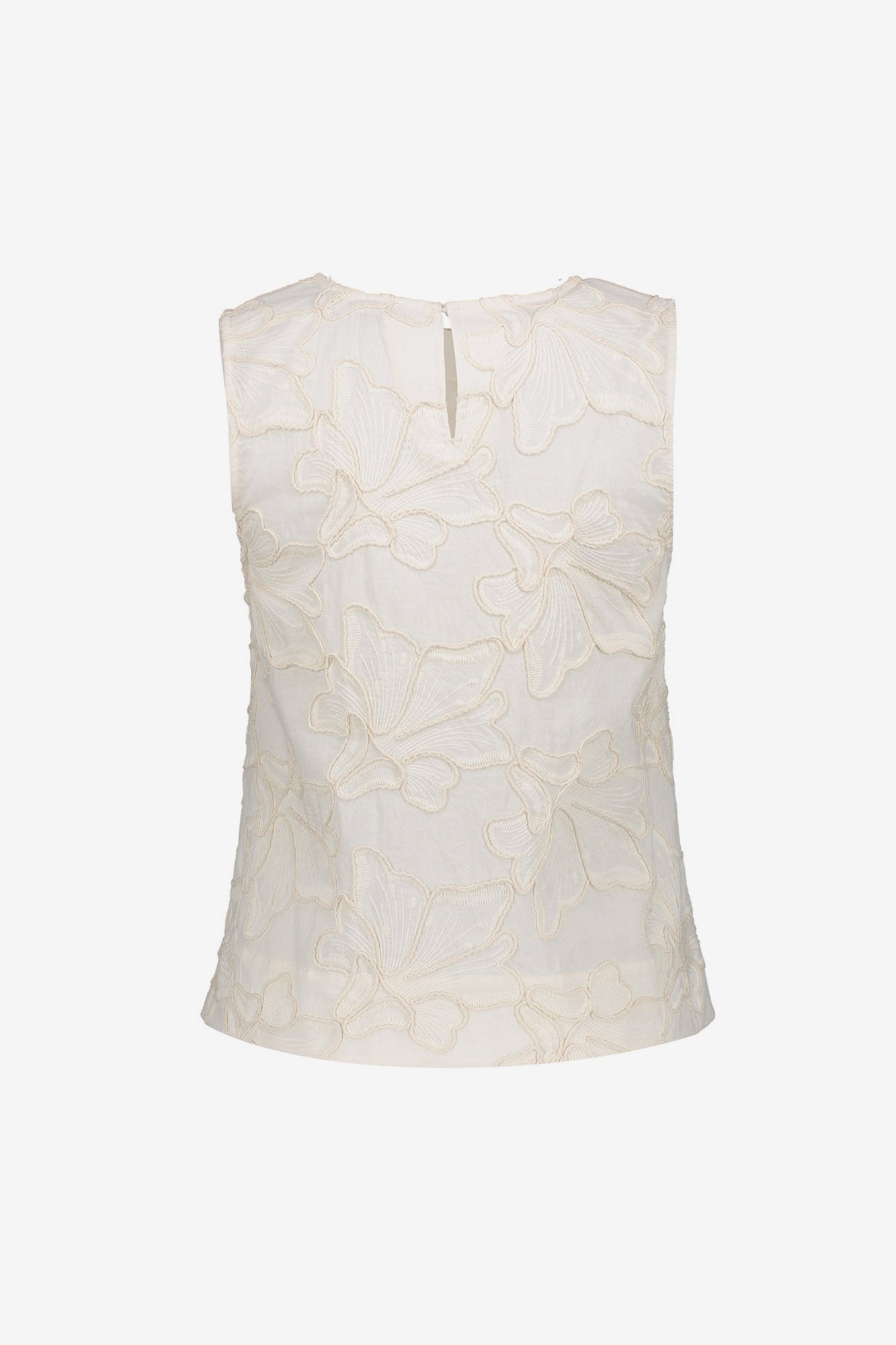 Geisha top met gestikte bloemdetails
