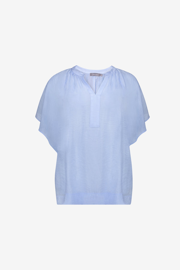 Geisha top met vlindermouwen lichtblauw