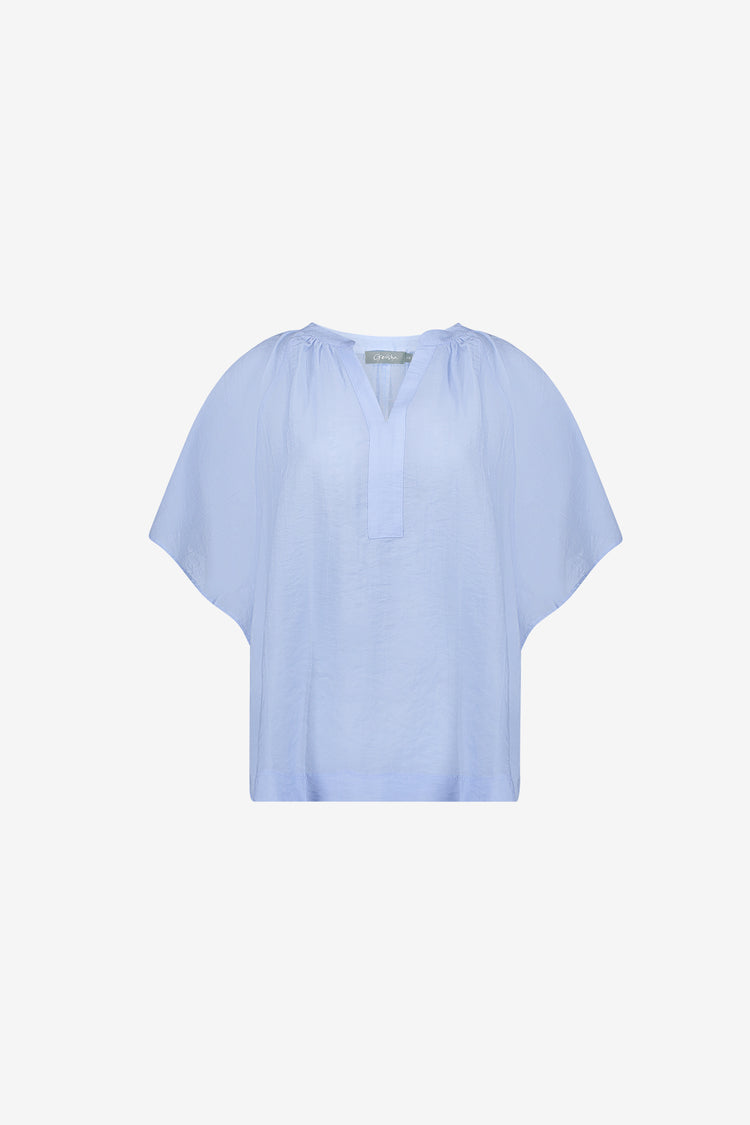 Geisha top met vlindermouwen lichtblauw