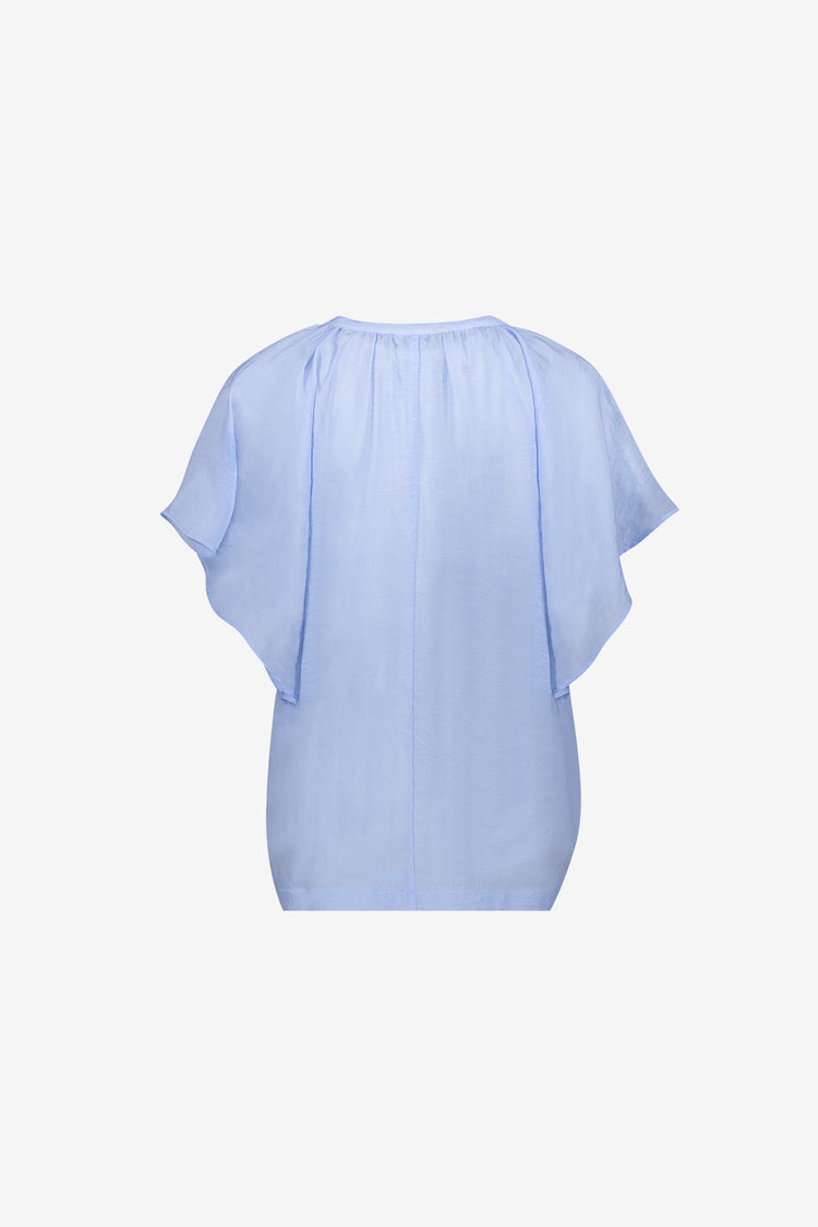 Geisha top met vlindermouwen lichtblauw
