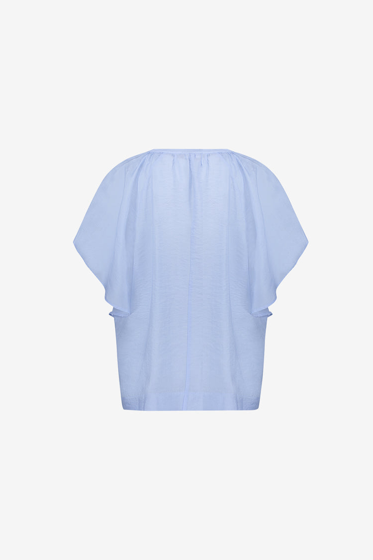 Geisha top met vlindermouwen lichtblauw