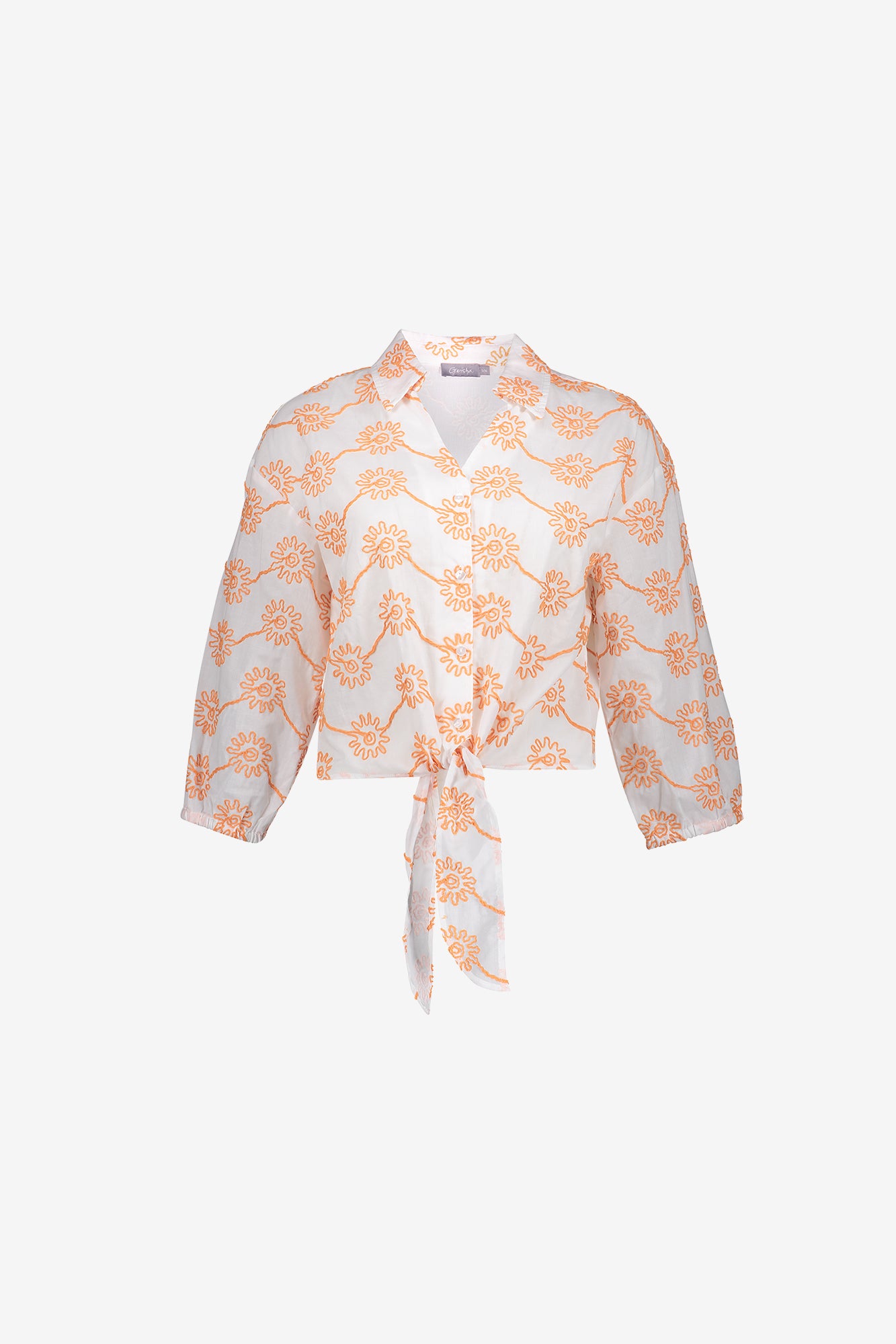 Geisha sierlijke blouse met knoopdetail
