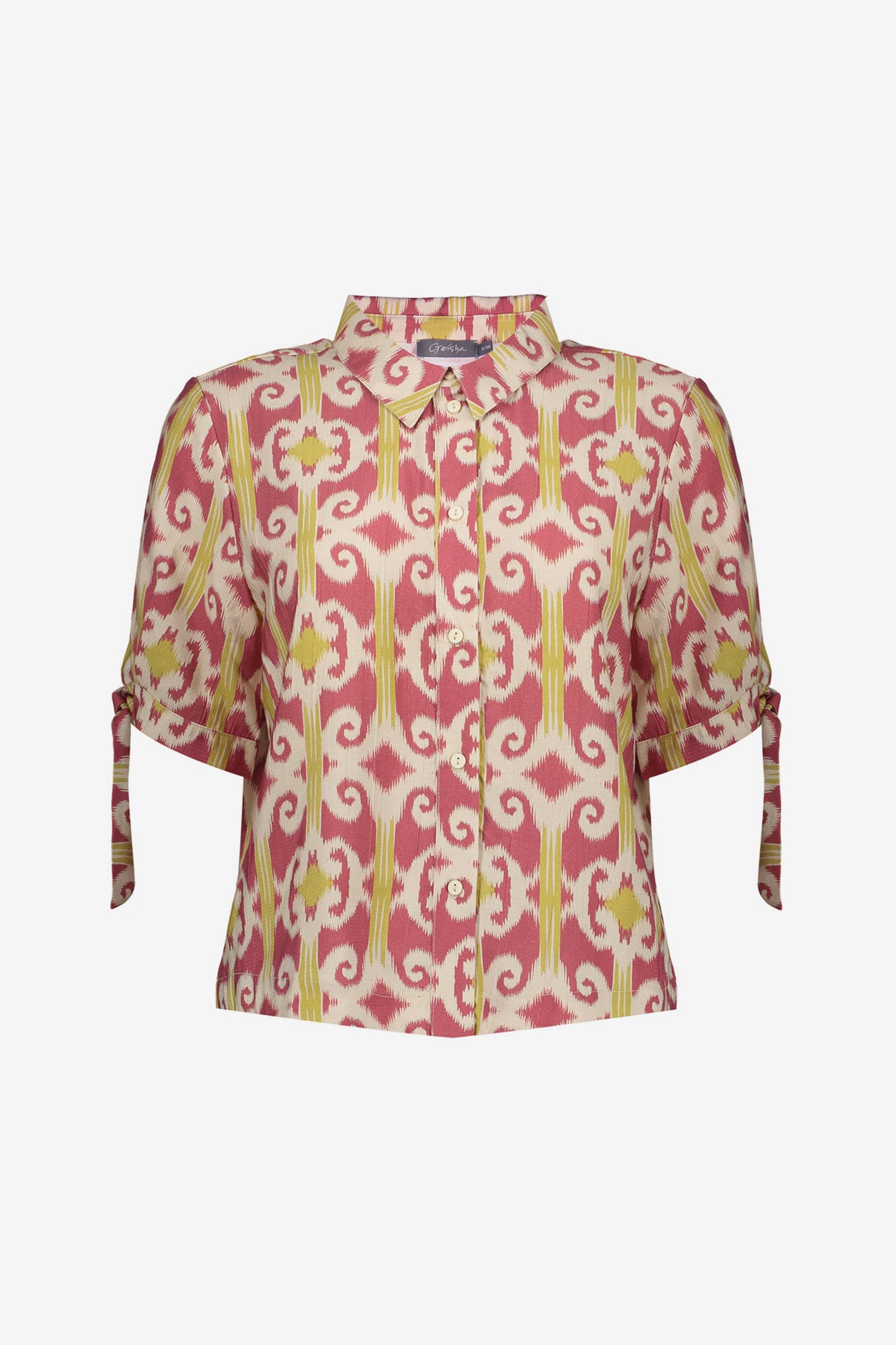 Geisha blouse met grafische print en speelse mouwdetails