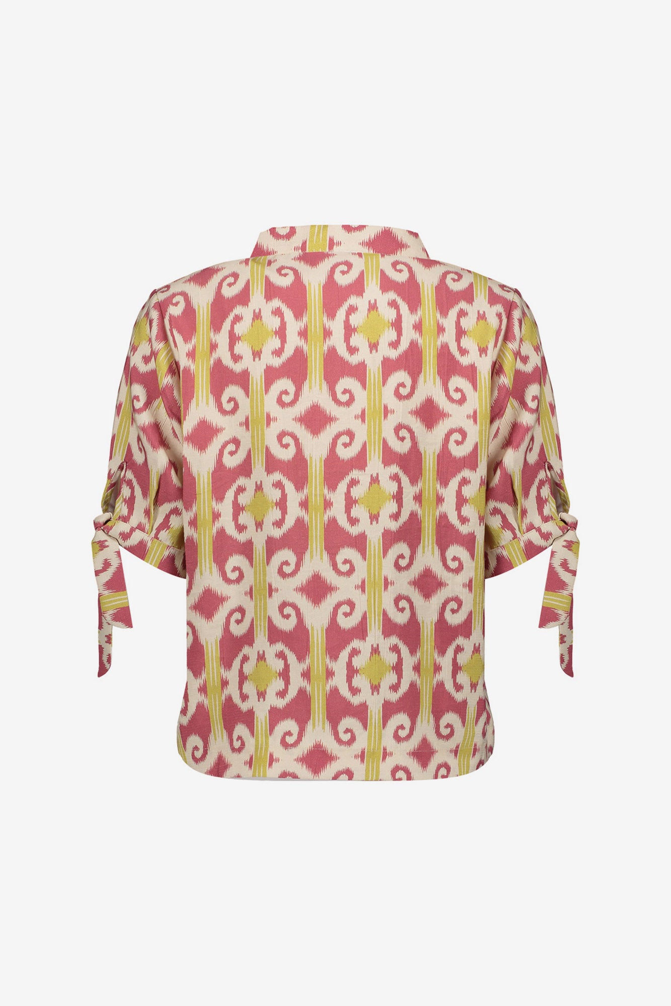 Geisha blouse met grafische print en speelse mouwdetails