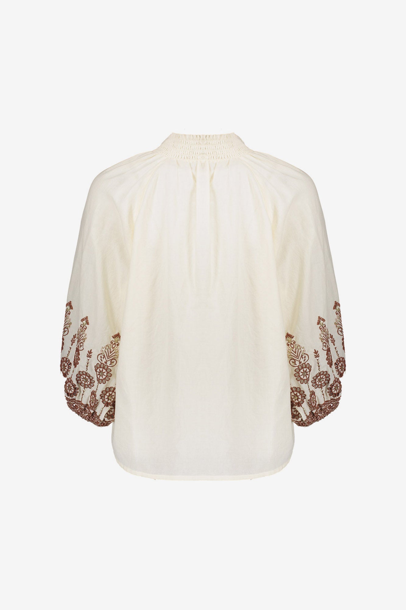 Geisha blouse met borduursels en bohemian uitstraling