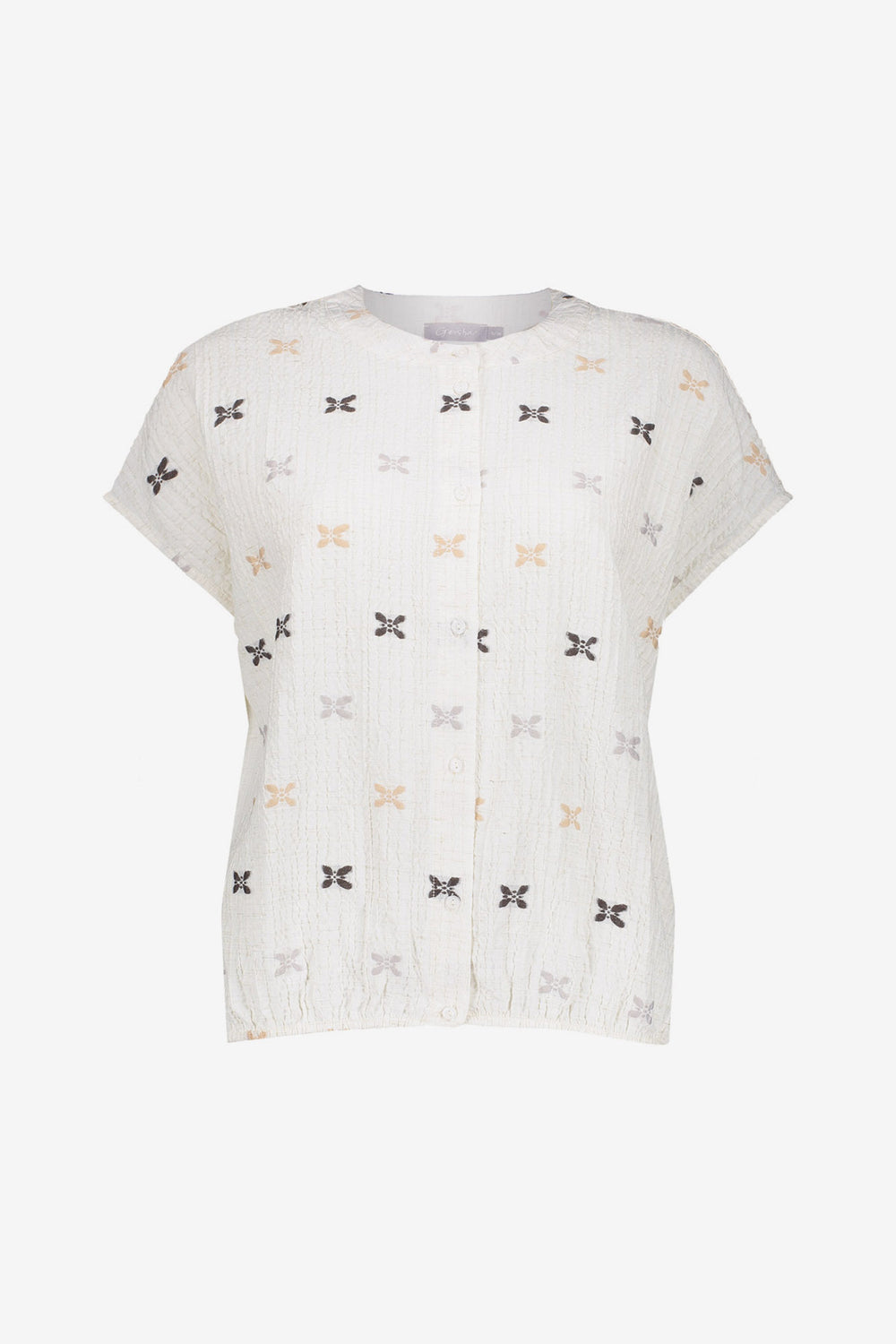 Geisha blouse met subtiele print