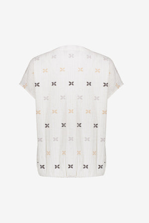 Geisha blouse met subtiele print