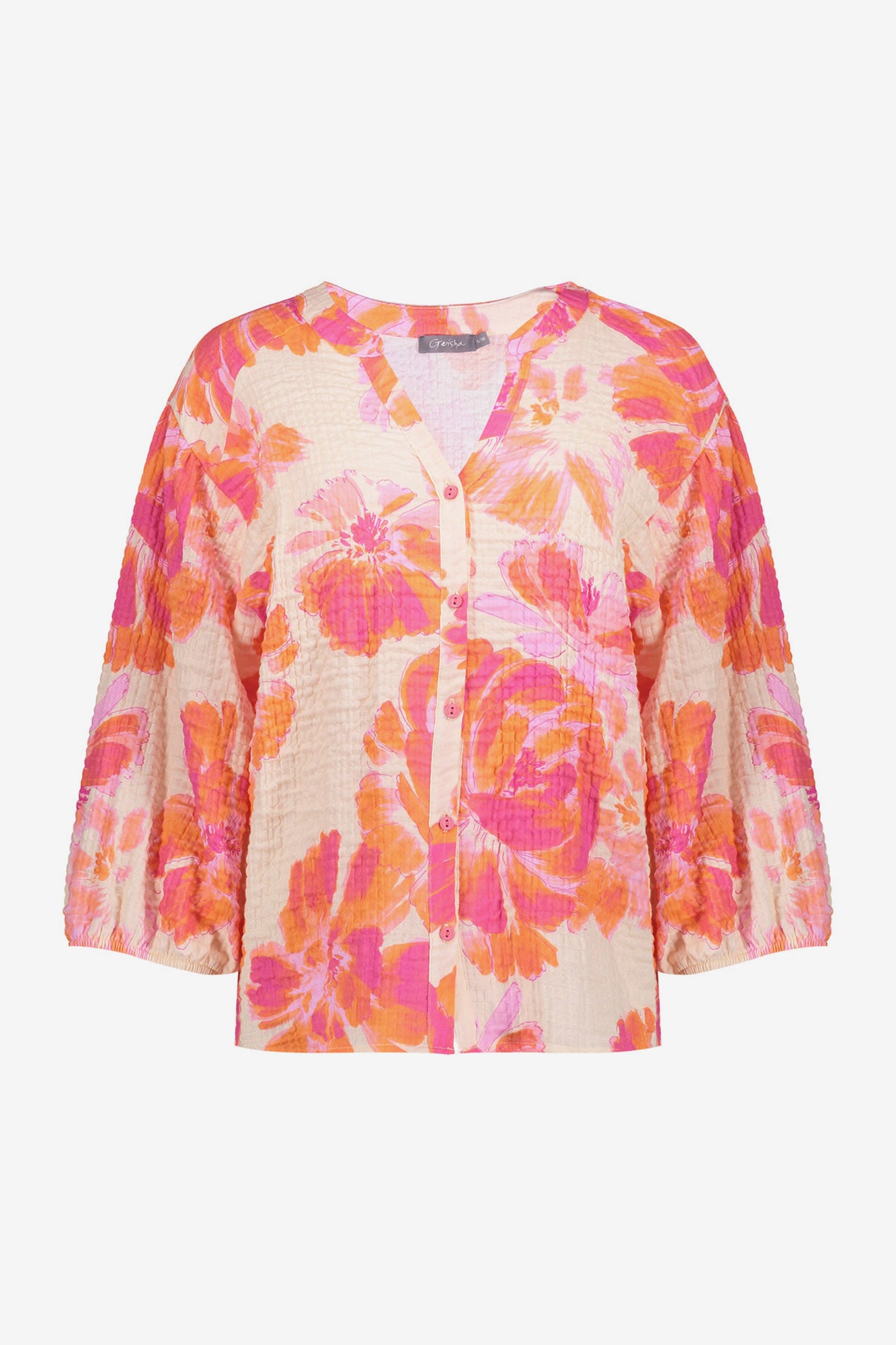Geisha dames blouse mousseline bloemenprint