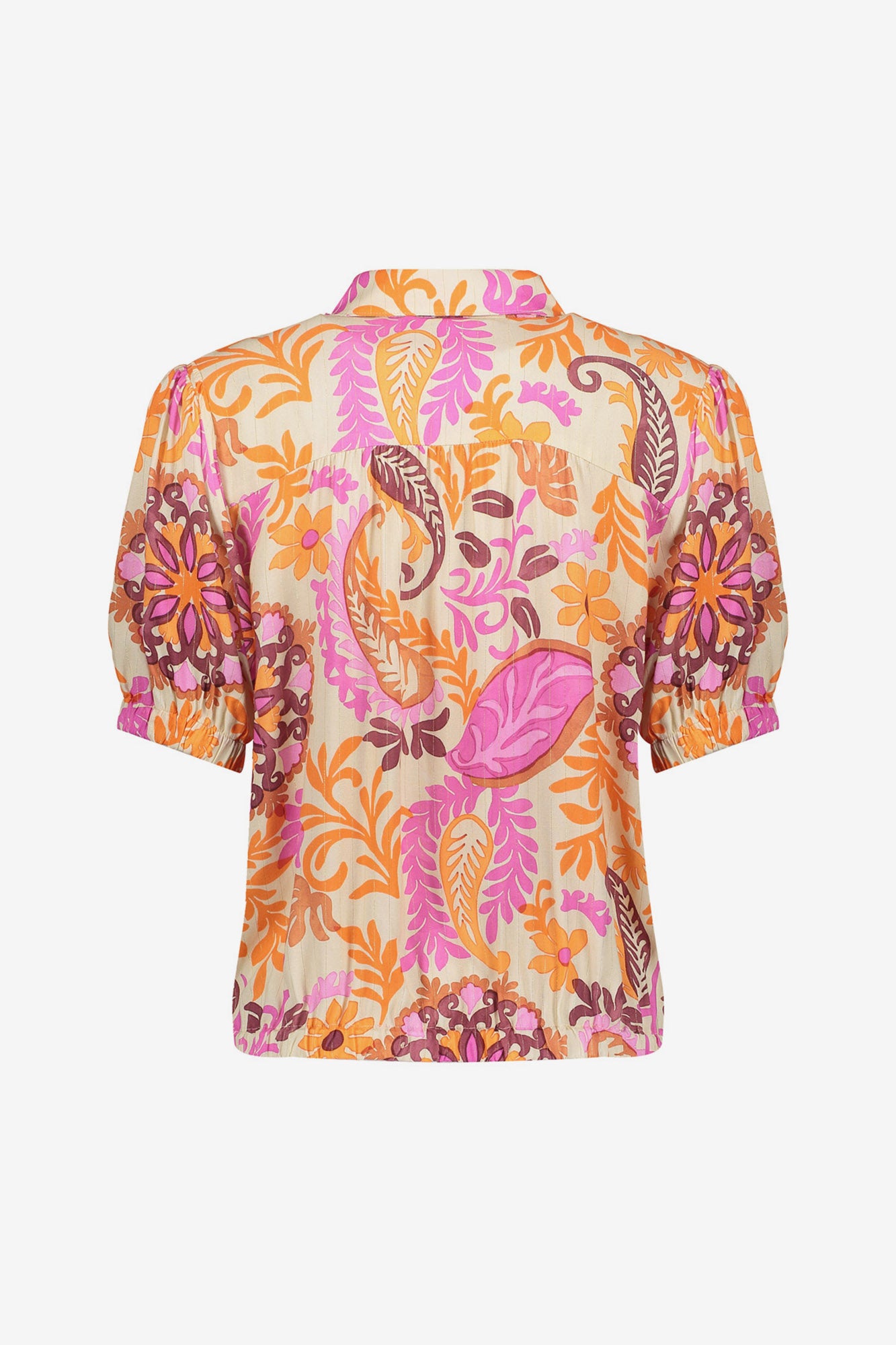 Geisha blouse met kleurrijke botanische print