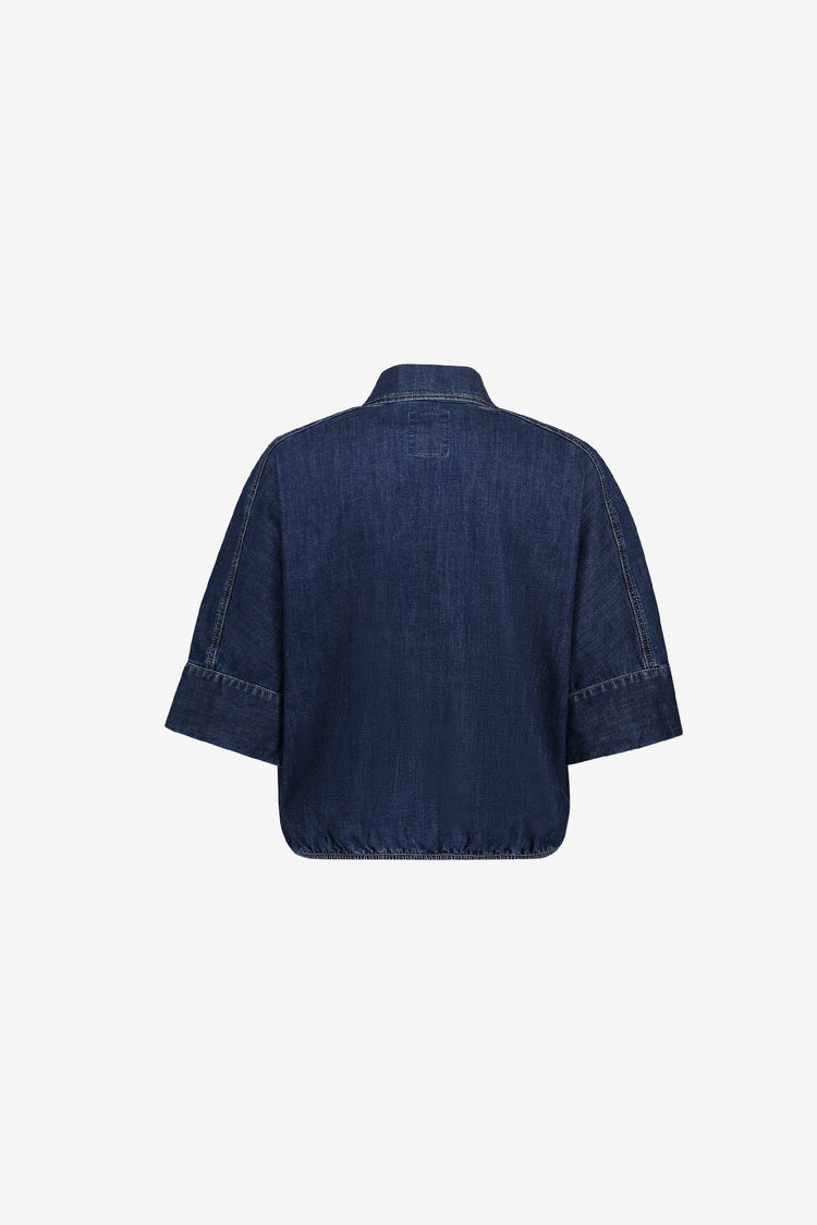 Geisha denim blouse met boxy fit
