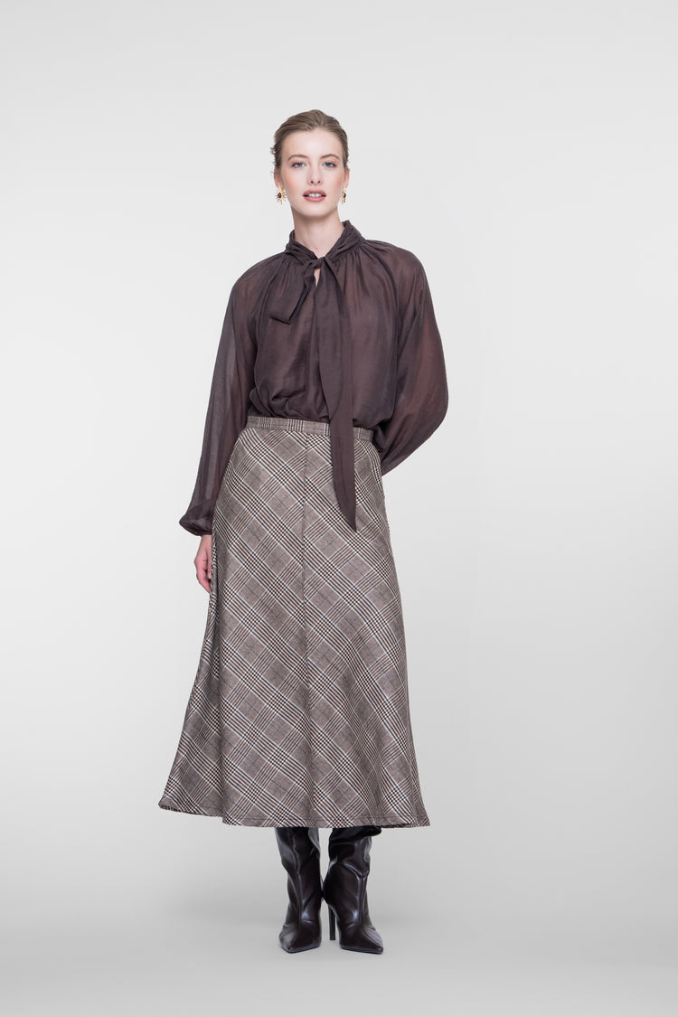 Geisha lyocell blouse met strikdetail
