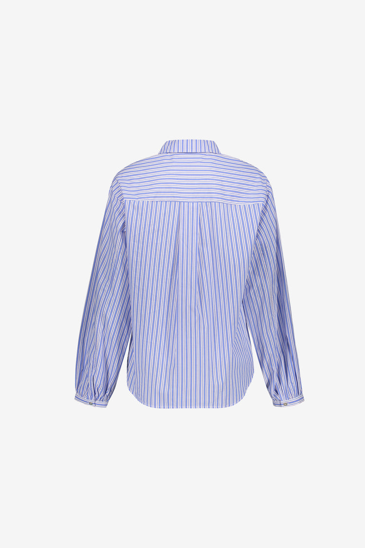 Geisha gestreepte blouse met lange mouwen en rechte pasvorm