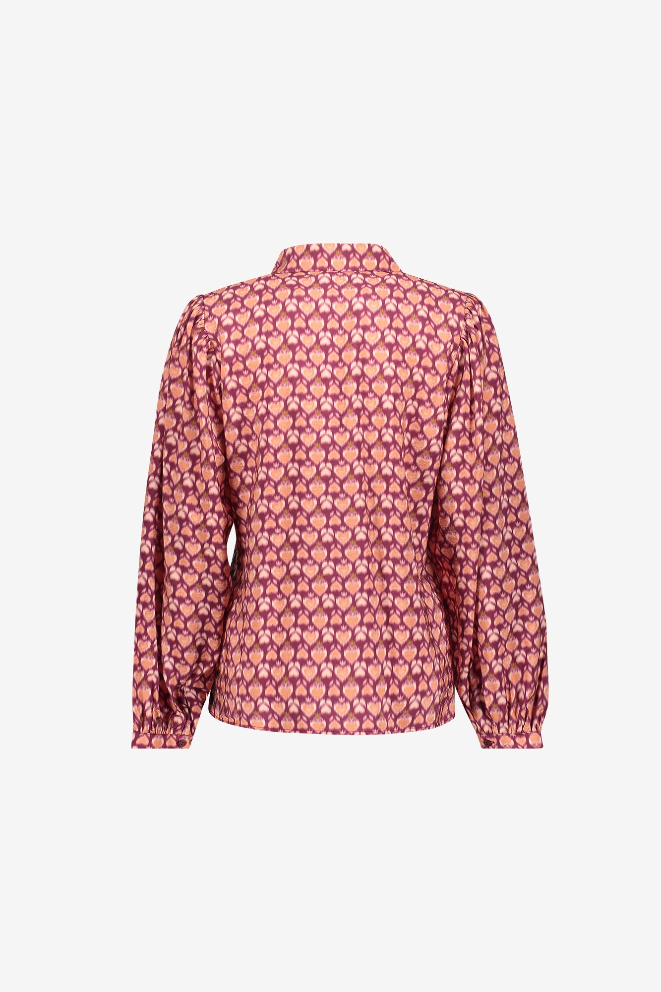 Geisha blouse met grafische print en klassieke kraag