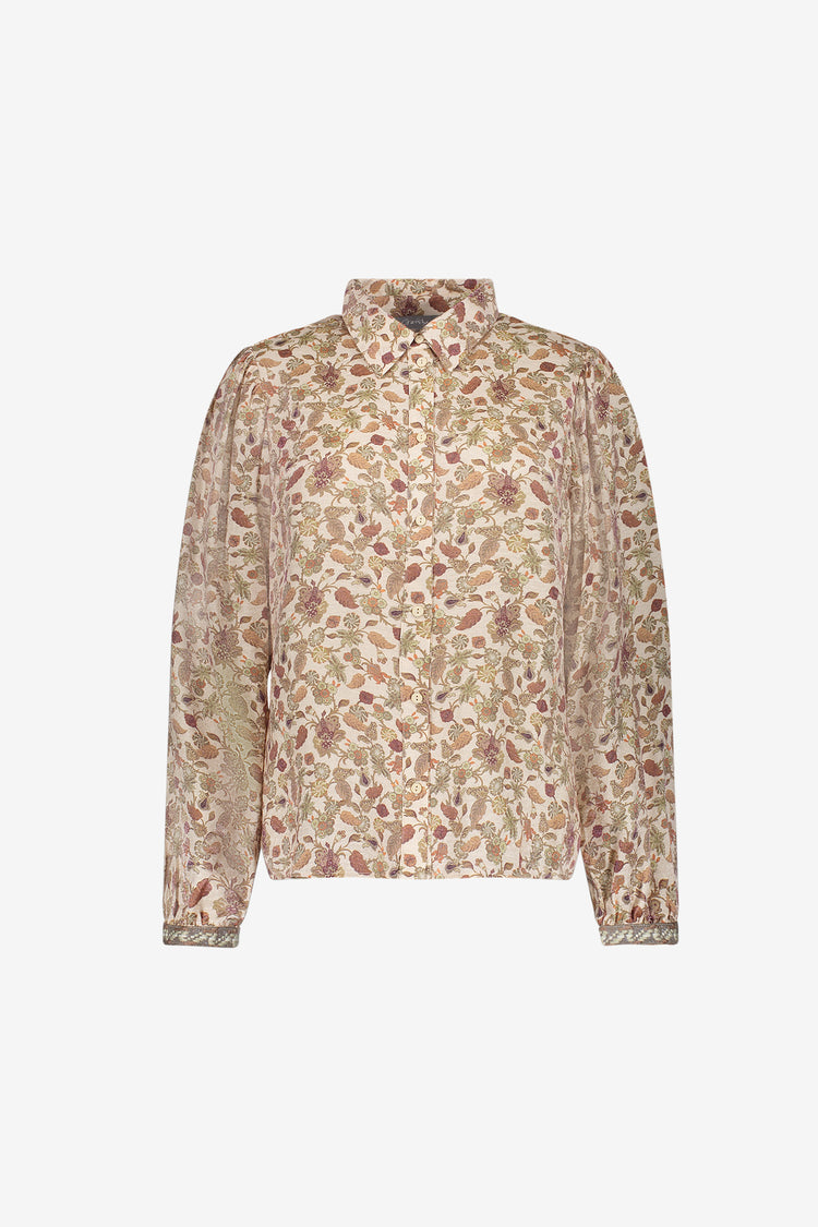Geisha blouse met romantische print
