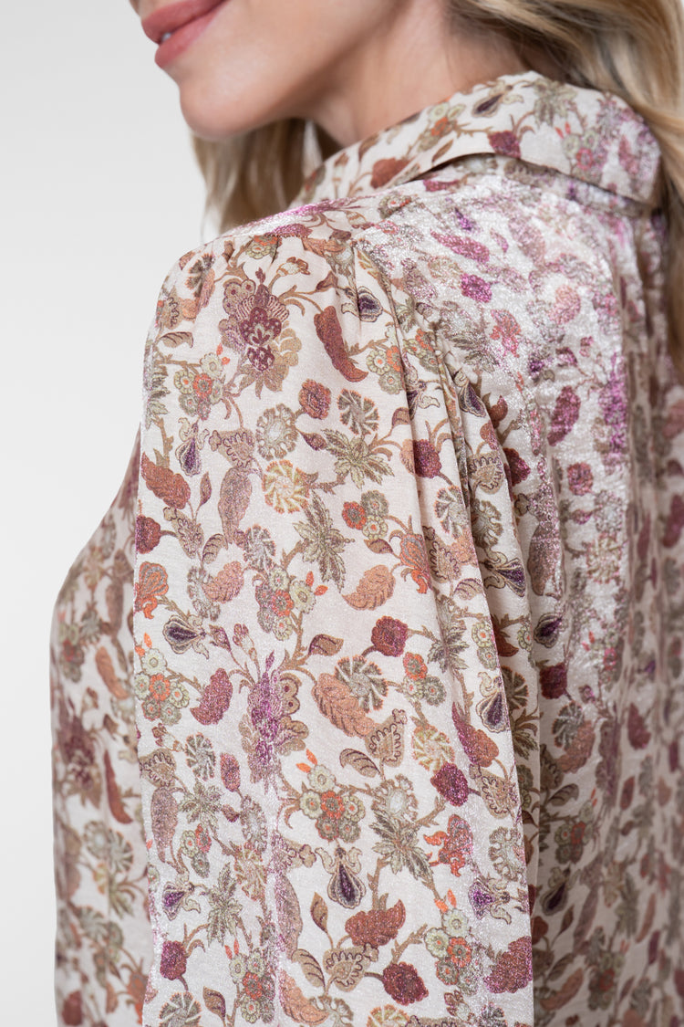 Geisha blouse met romantische print