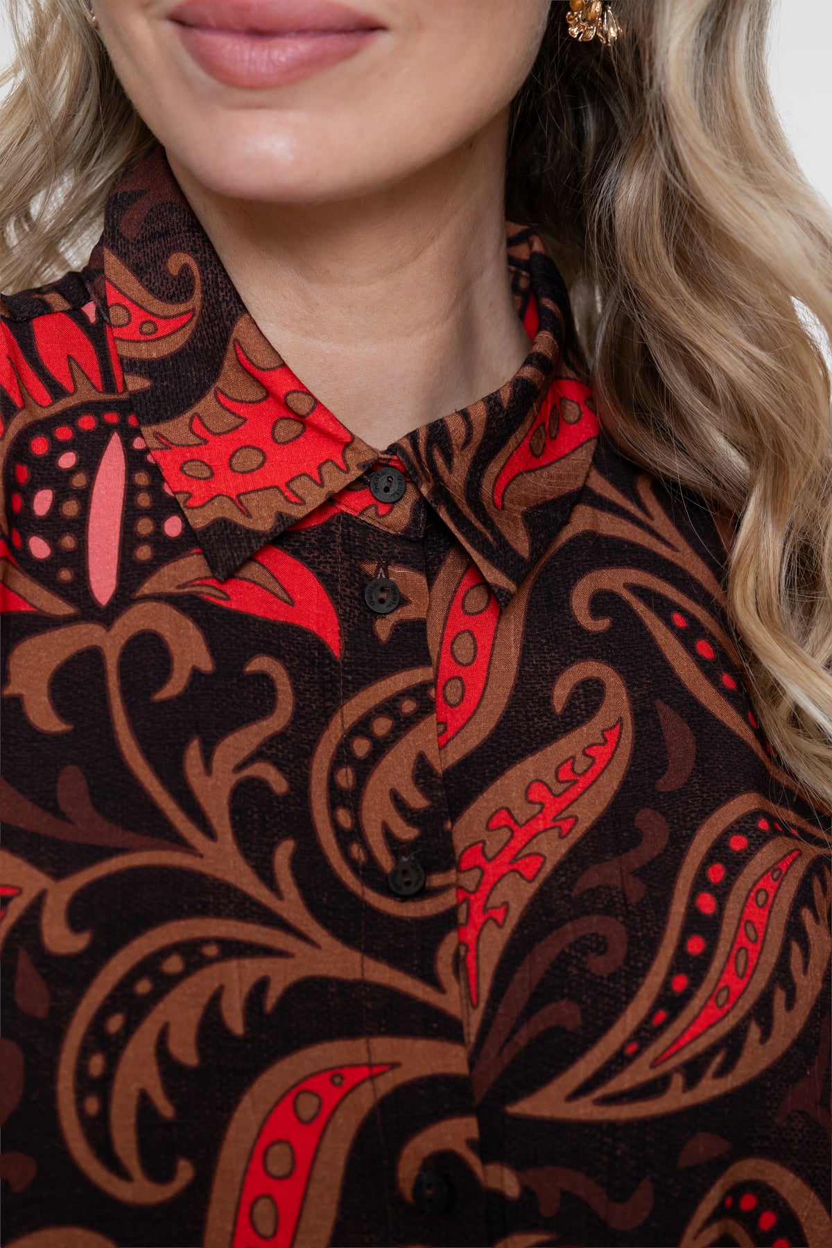 Geisha blouse met paisleyprint