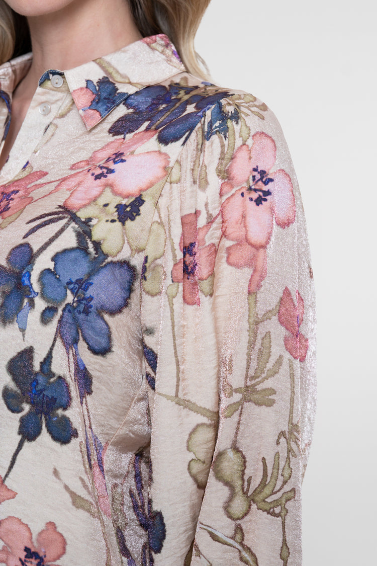 Geisha blouse met kleurrijke florale print