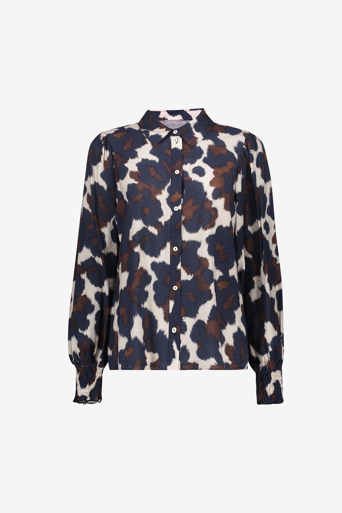 Geisha bestseller blouse met moderne cow print