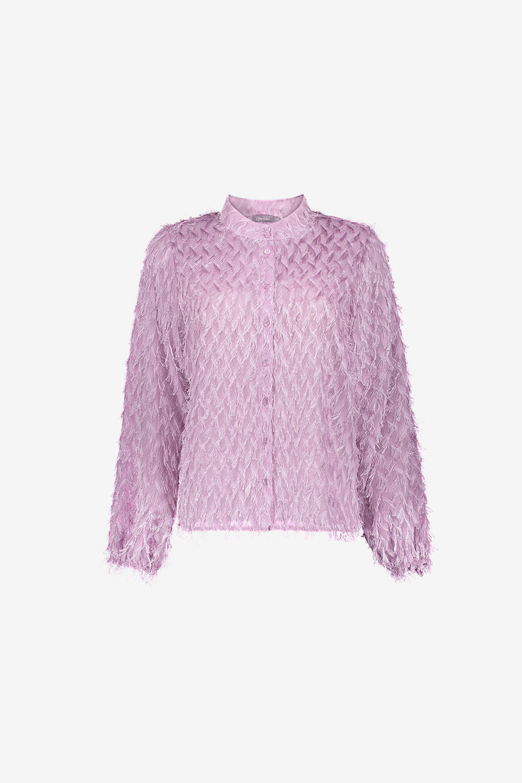 Geisha lila blouse met fringes