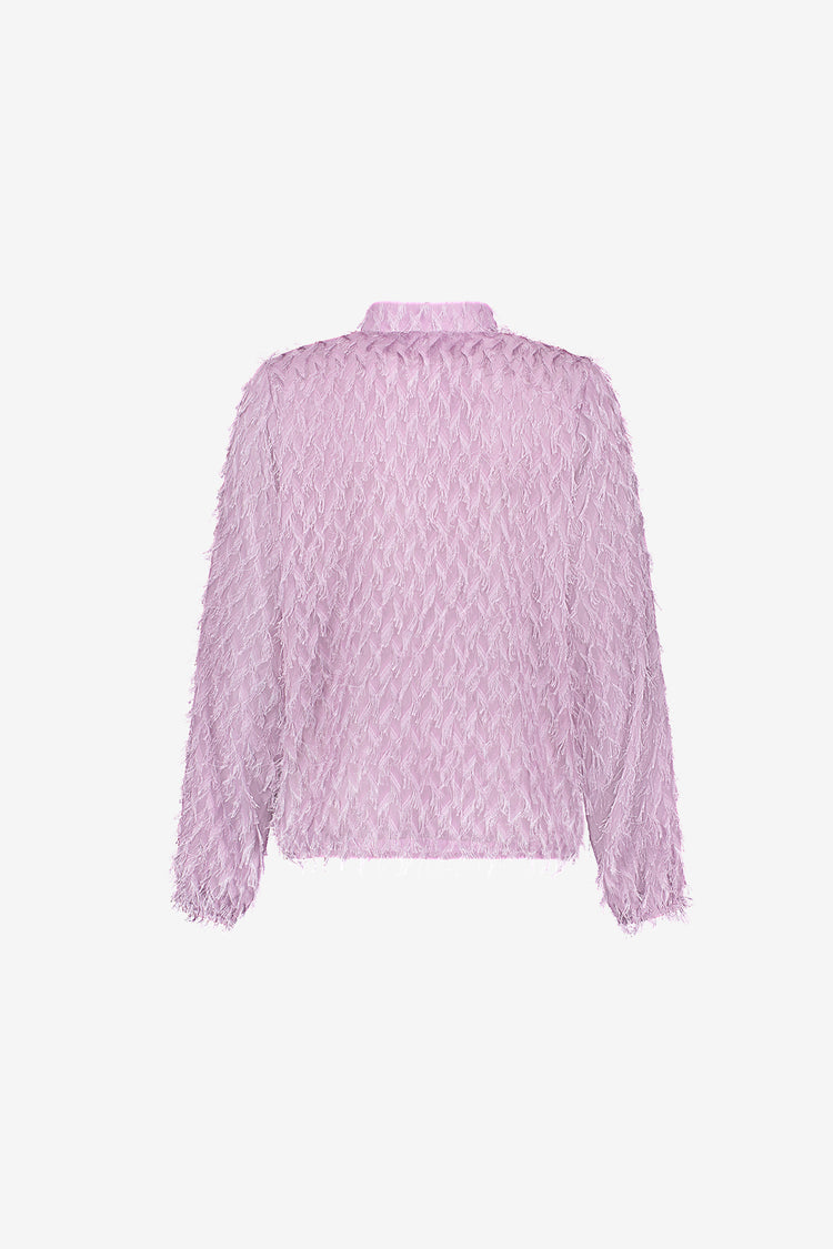 Geisha lila blouse met fringes