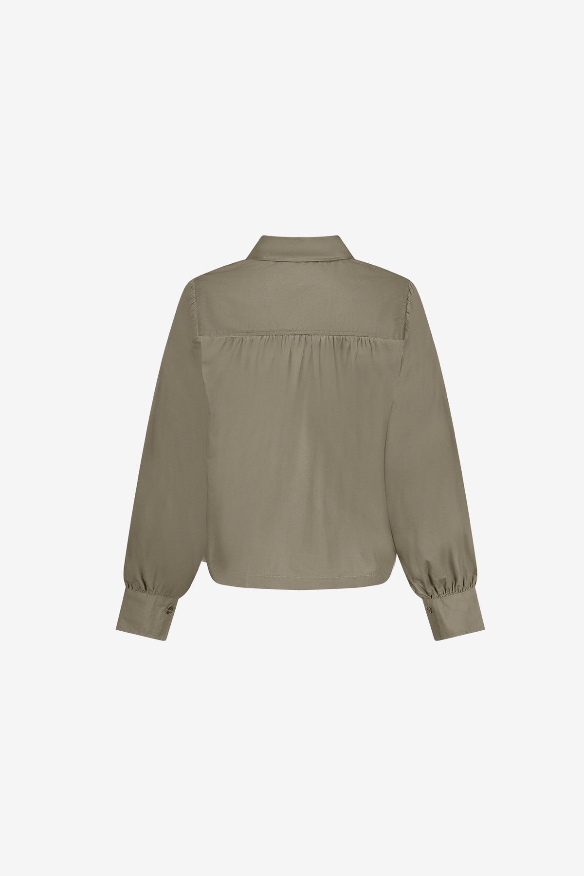 Geisha blouse met plooidetails in moss groen