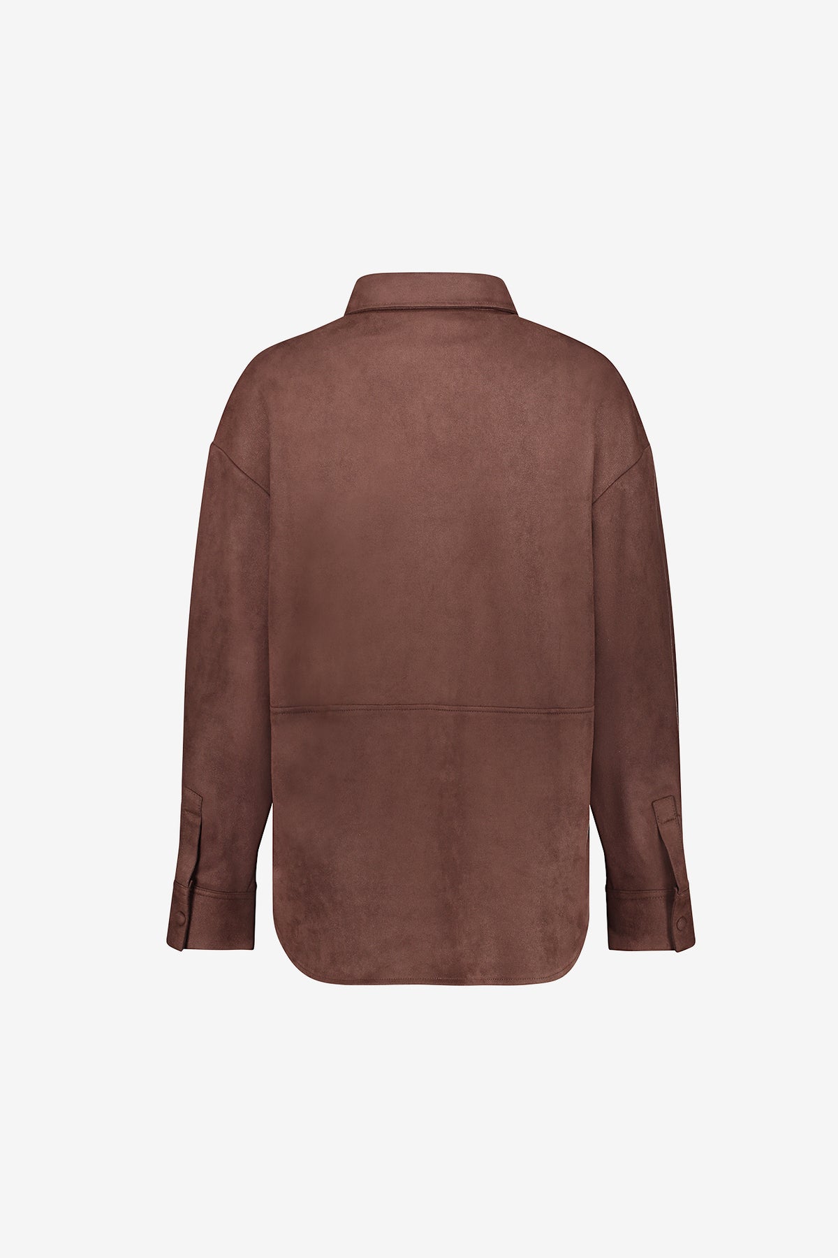 Geisha dames overshirt met suède-look en drukknoopsluiting