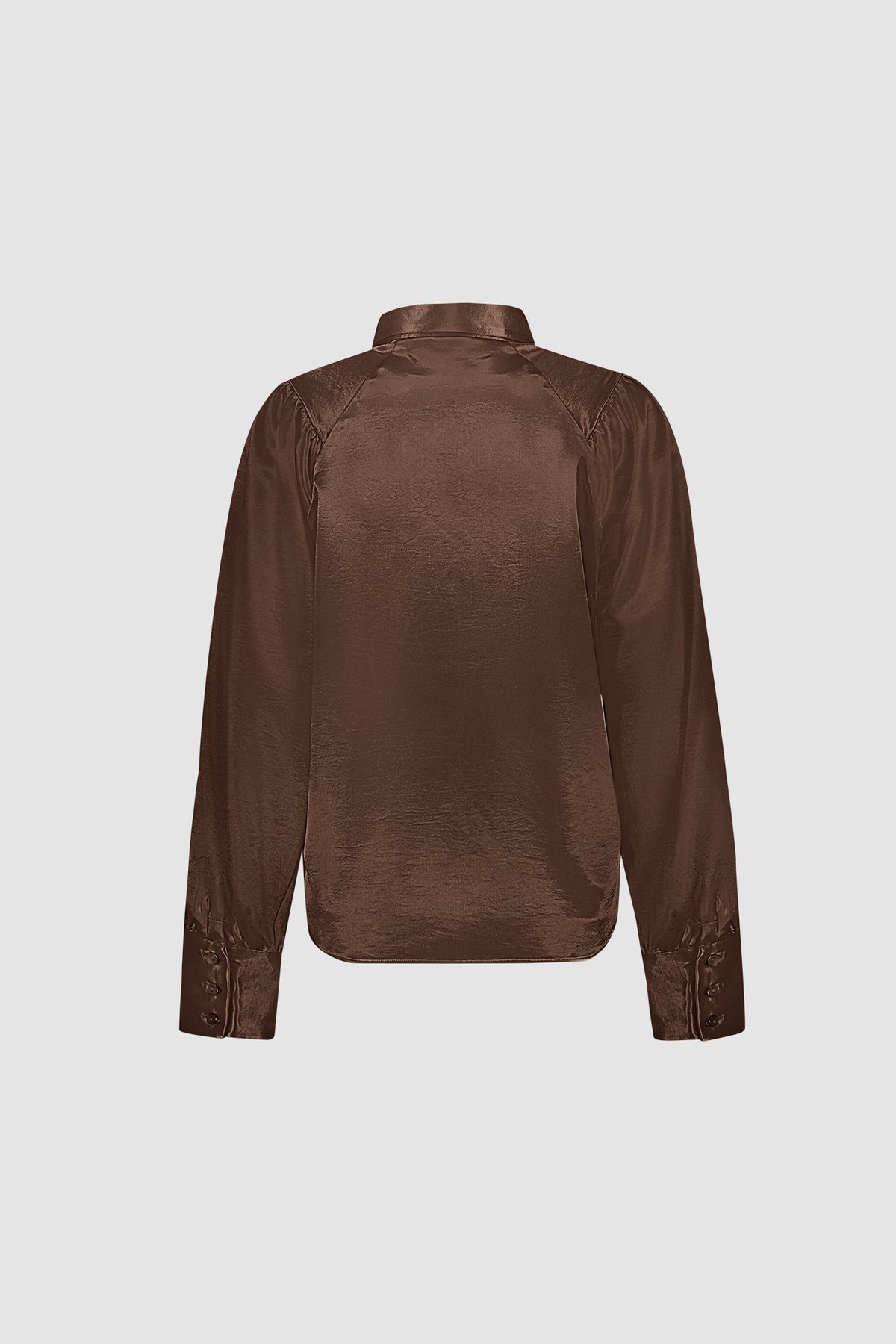 Geisha dames blouse met satijnlook en volumineuze mouwen