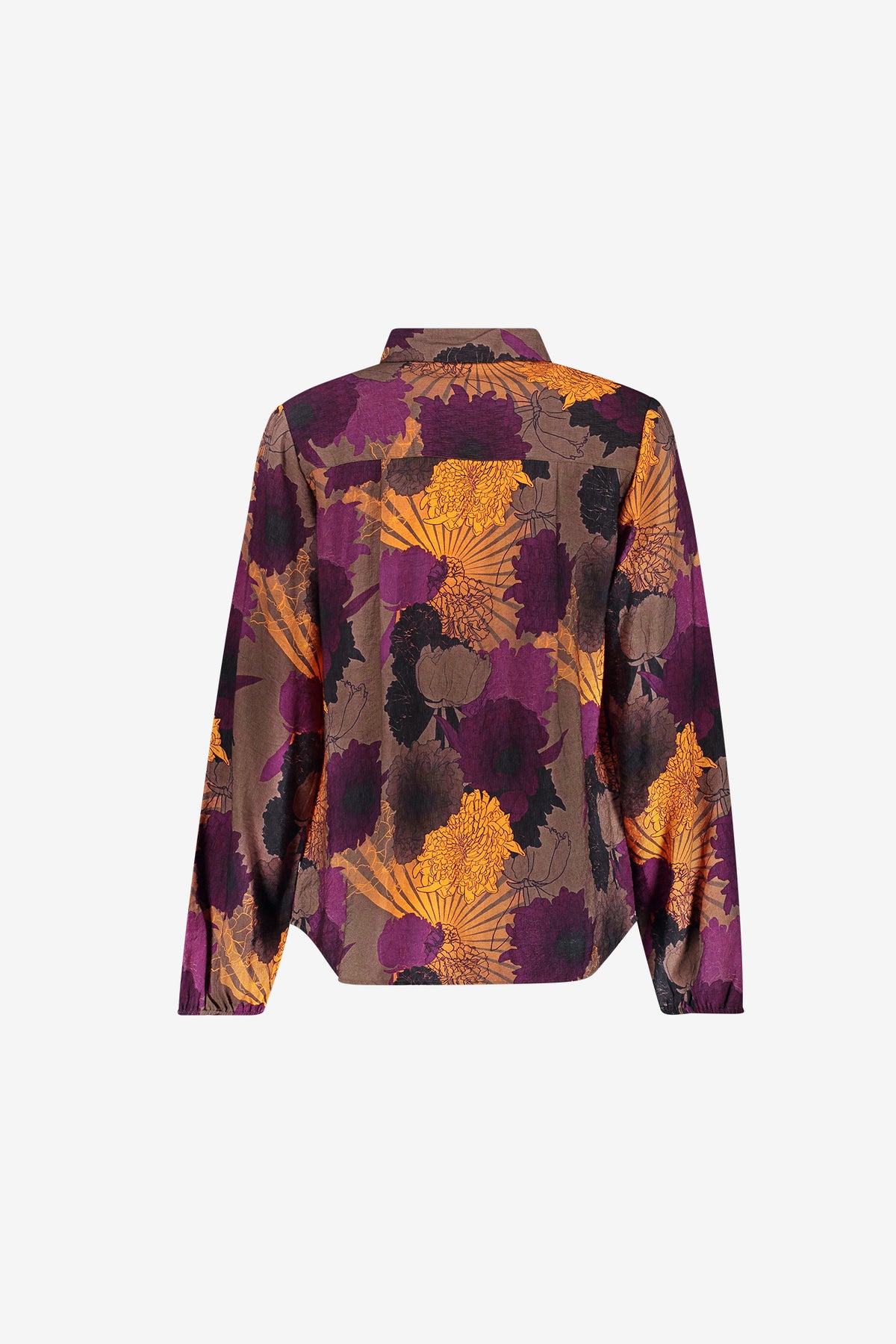 Geisha blouse met bloemenprint in warme herfsttinten