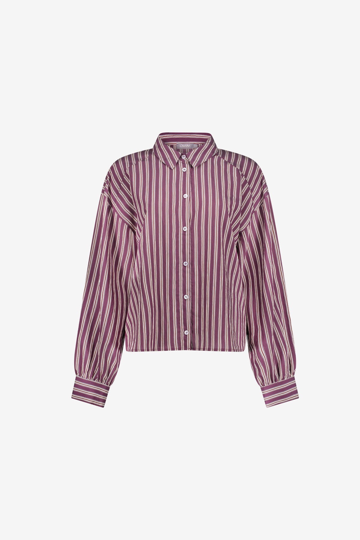 Geisha gestreepte blouse in paars
