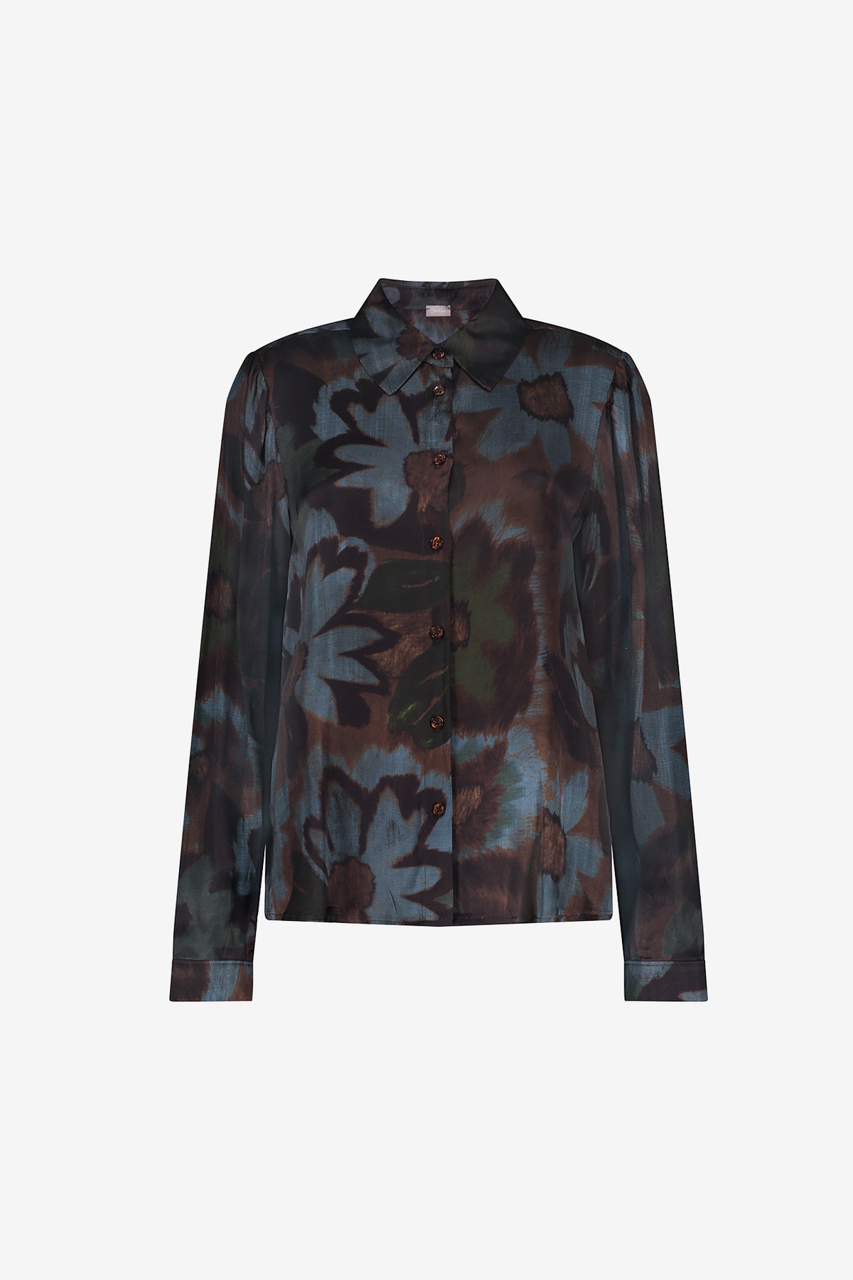 Geisha dames blouse met bloemenprint en satijnachtige glans