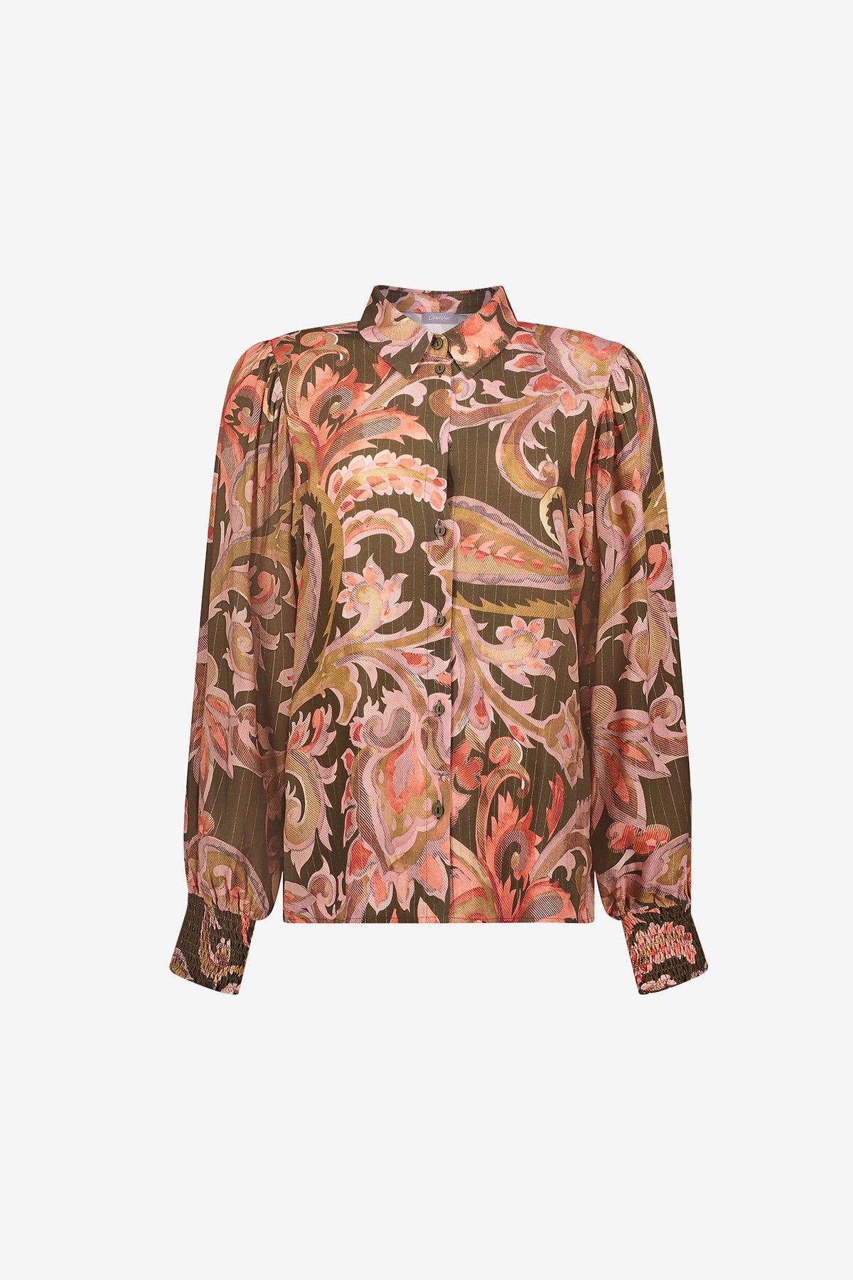 Geisha blouse met paisleyprint en subtiel lurexdetail