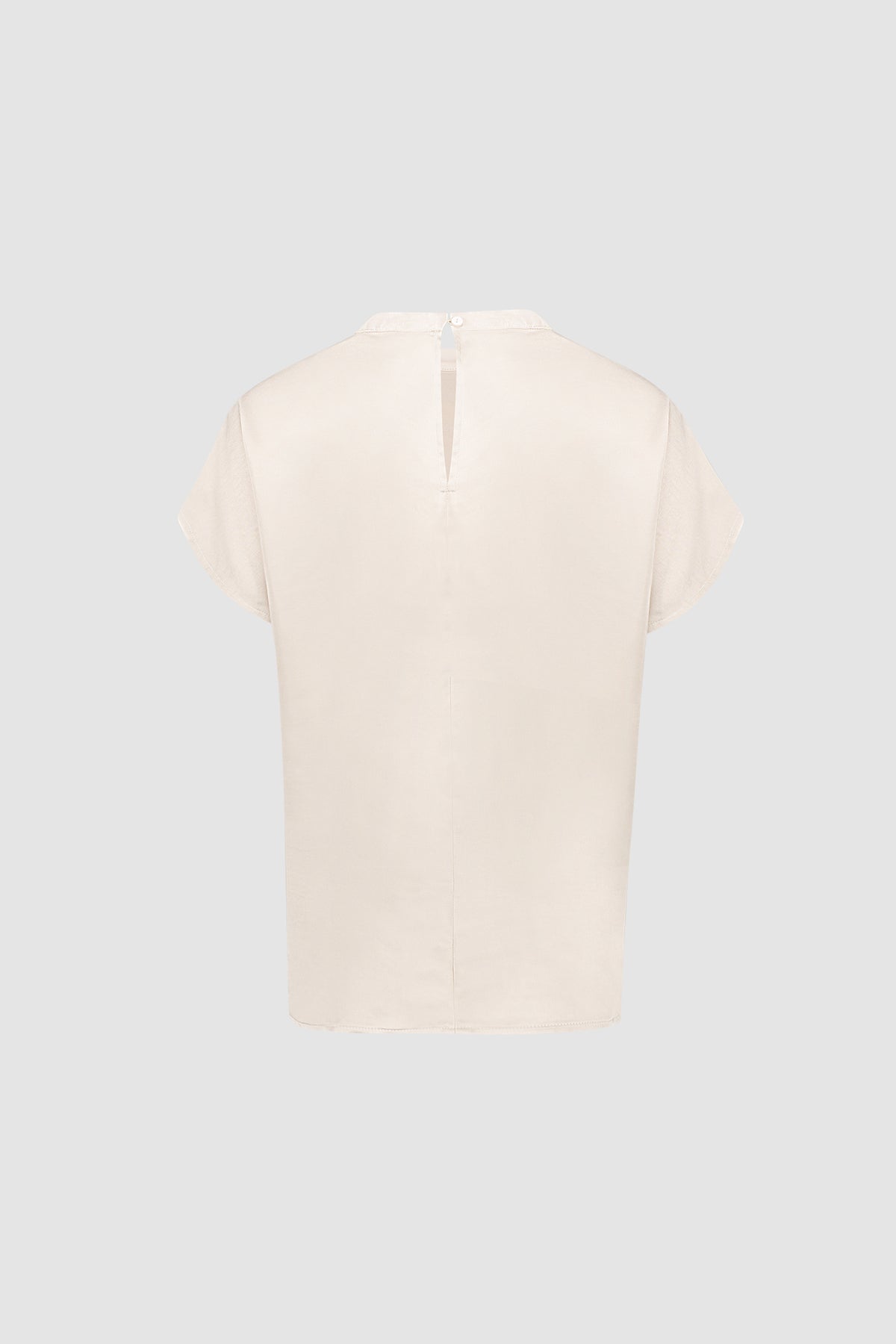 Geisha dames top met satijnlook en aangeknipte mouwen