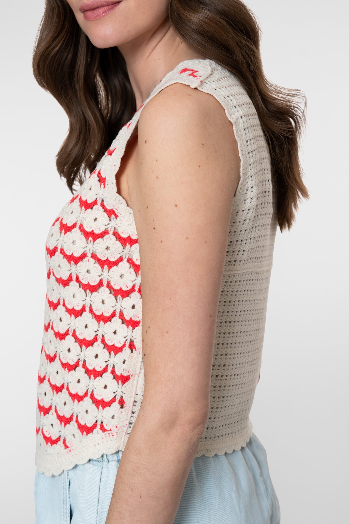 Geisha gehaakt jacquard vest