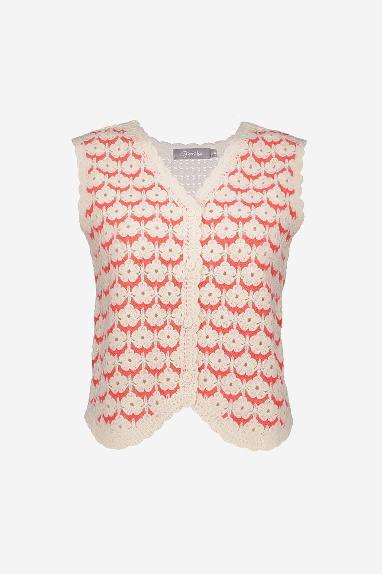 Geisha gehaakt jacquard vest