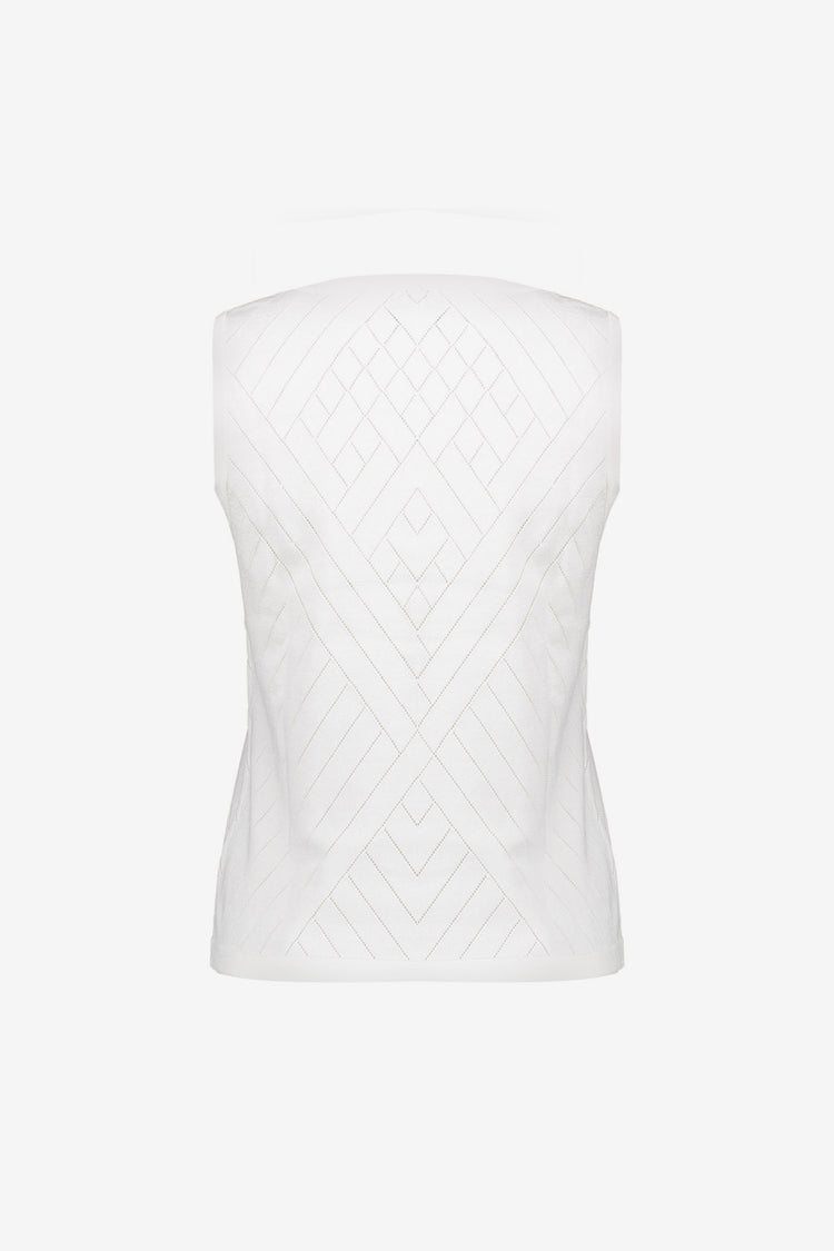 Geisha knit met ajourruitpatroon