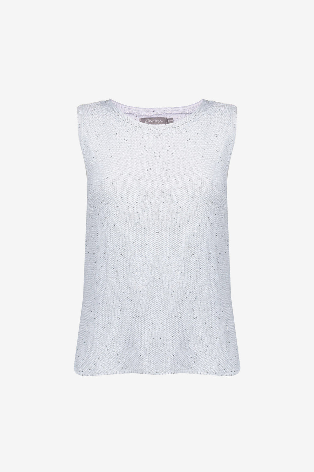 Geisha Geisha mouwloze glitter top