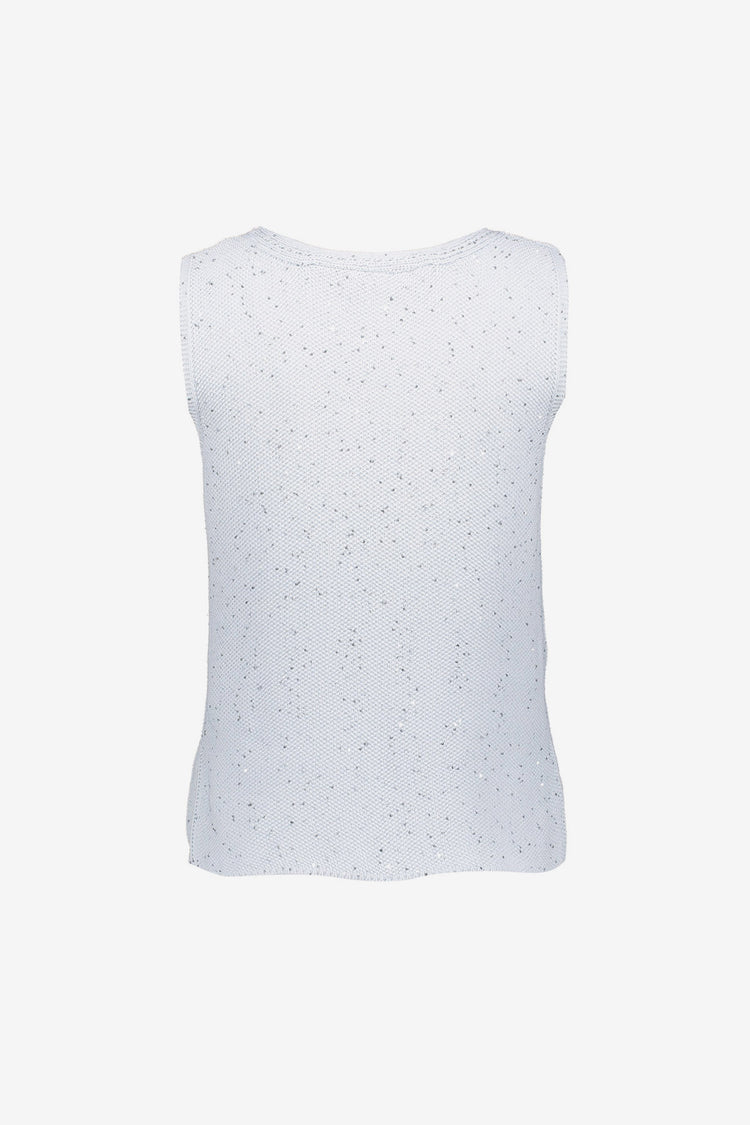 Geisha Geisha mouwloze glitter top