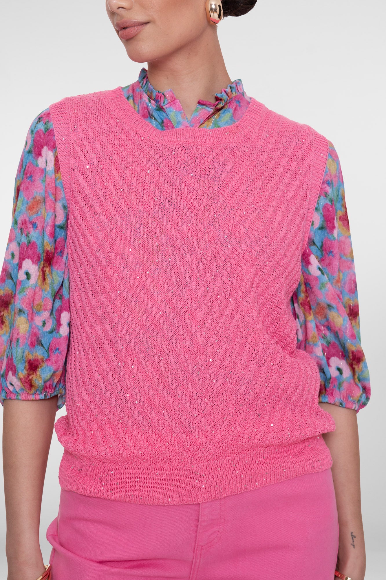 spencer met v-hals en pailetten