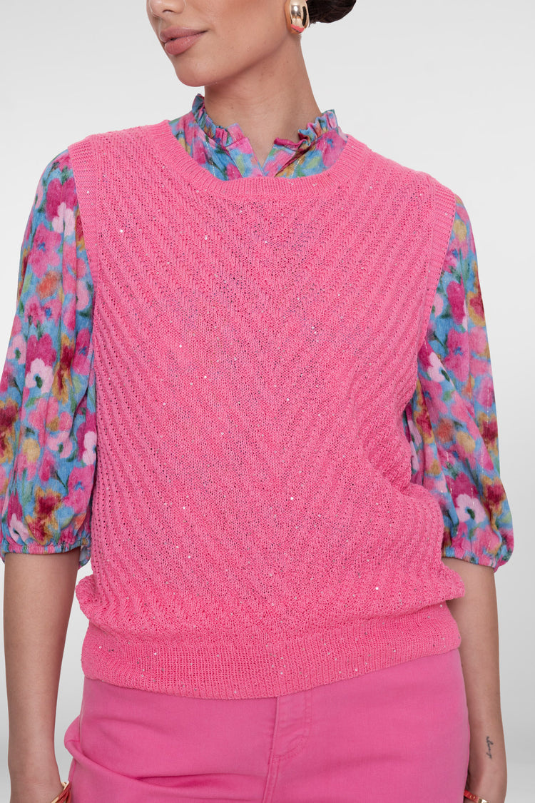 spencer met v-hals en pailetten